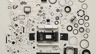 A Pentax Camera Beautifully Exploded